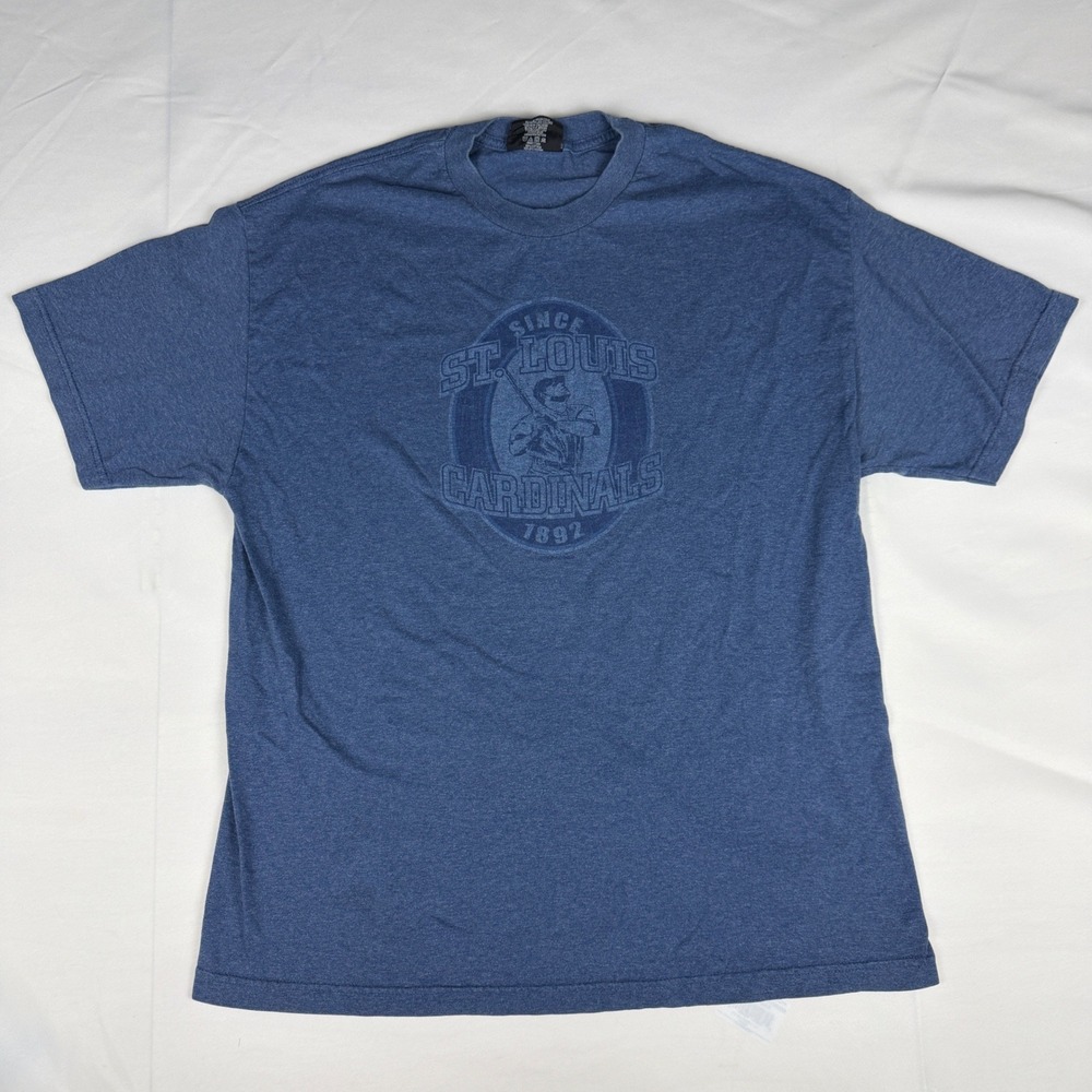 DAI St Louis Cardinals‎ MLB Graphic T-Shirt Mens XL Blue Heather Short Sleeve